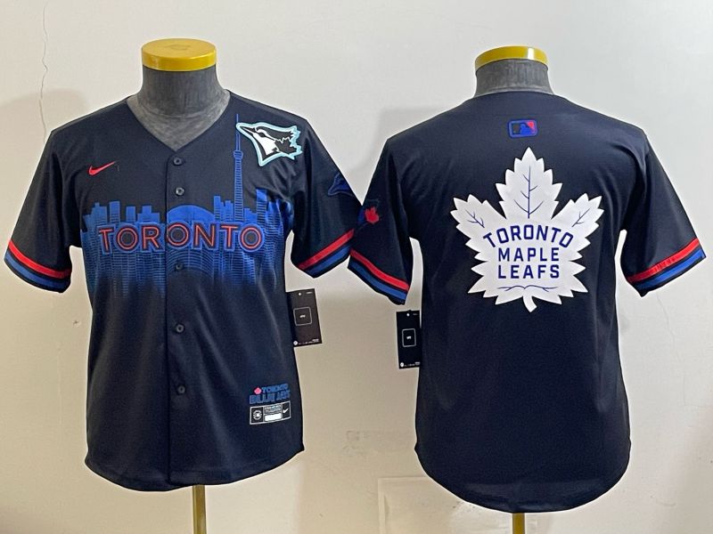 Youth 2025 Toronto Blue Jays Blank black Joint Name Nike MLB Jersey 011->youth mlb jersey->Youth Jersey